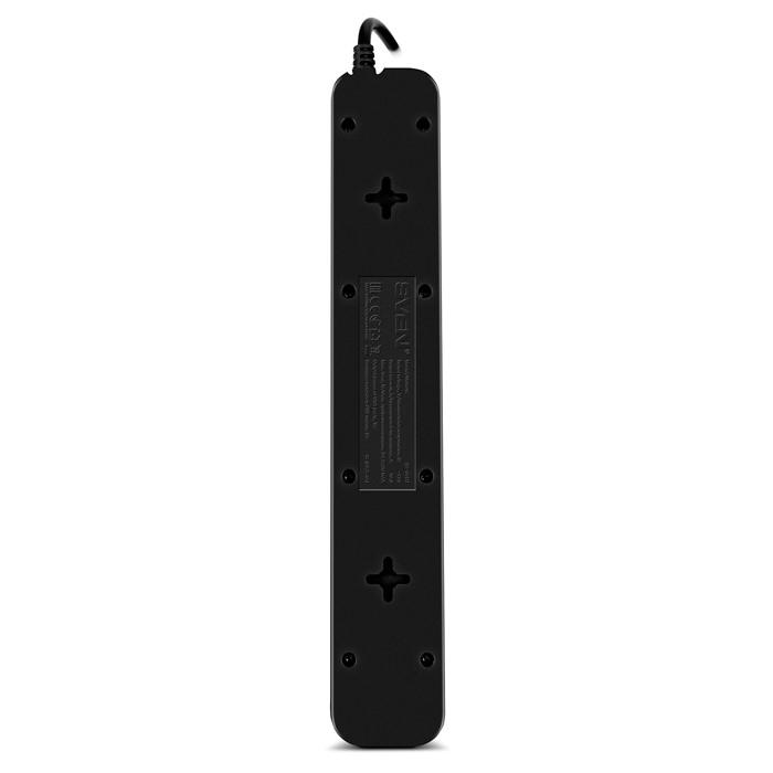 SVEN Фильтр SF-05LU 3.0 м (5 евро розеток,2*USB(2,4А)) , черный, цветная коробка [SV-018849]