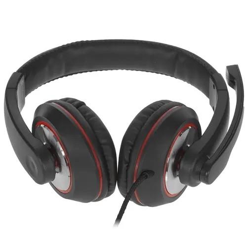 Наушники с микрофоном Оклик HS-L390G DRAGON черный/красный 1.8м мониторные оголовье (1100413)