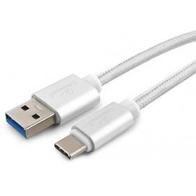 Cablexpert Кабель USB 3.0 CC-P-USBC03S-1.8M AM/Type-C, серия Platinum, длина 1.8м, серебро, блистер