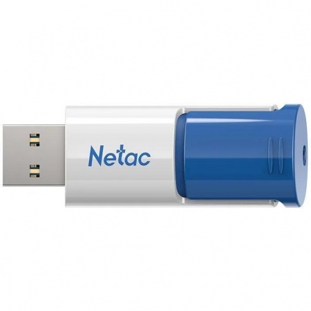 Флеш Диск Netac U182 Blue 512Gb <NT03U182N-512G-30BL>, USB3.0, сдвижной корпус, пластиковая бело-синяя