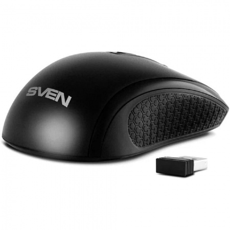 Беспроводная мышь Sven RX-220W чёрная (3+1кл. 800-1600DPI, блист)
