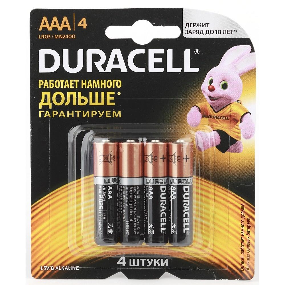 DURACELL LR03-4BL BASIC CN (48/192/29184) (AAA MN2400) (4 шт в уп-ке)