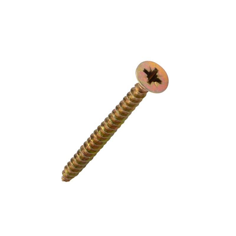Rexant 1111-0560-4 Саморез универсальный KRANZ 5х60, желтый цинк, пакет (10шт.)