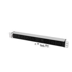 REM Блок розеток Rem-32 с инд., 6 IEC 60320 C19, 32А, алюм., 19", колодка (R-32-6C19-I-440-K)