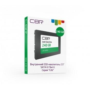 CBR SSD-240GB-2.5-LT22, Внутренний SSD-накопитель, серия "Lite", 240 GB, 2.5", SATA III 6 Gbit/s, SM2259XT, 3D TLC NAND, R/W speed up to 550/520 MB/s, TBW (TB) 120