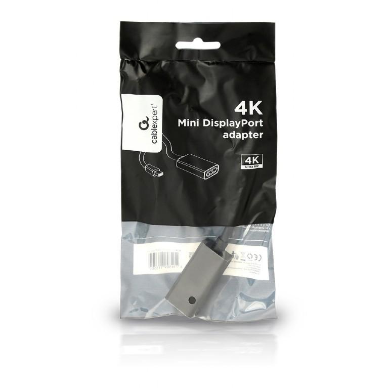 Cablexpert Переходник miniDisplayPort -> DisplayPort, 4K, 20M/20F, длина 16см, черный (A-mDPM-DPF4K-01)