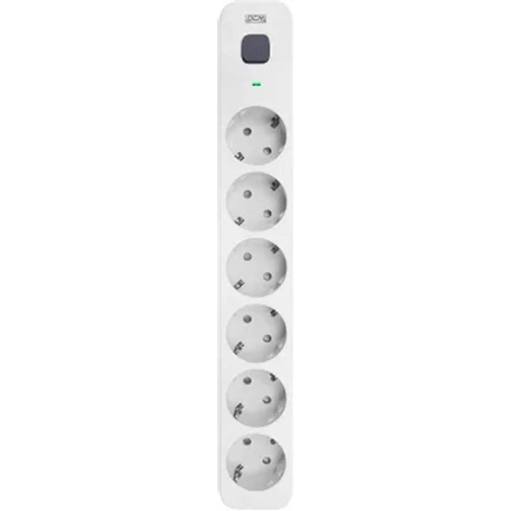 PowerCom Сетевой фильтр Powercom SP-06W 5,0 м 5.0м (6 розеток) белый/серый (коробка) (1928700)