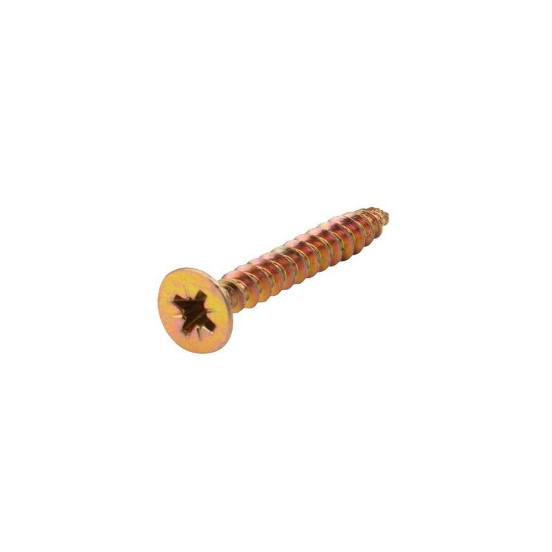 Rexant 1111-0540-4 Саморез универсальный KRANZ 5х40, желтый цинк, пакет (20шт.)