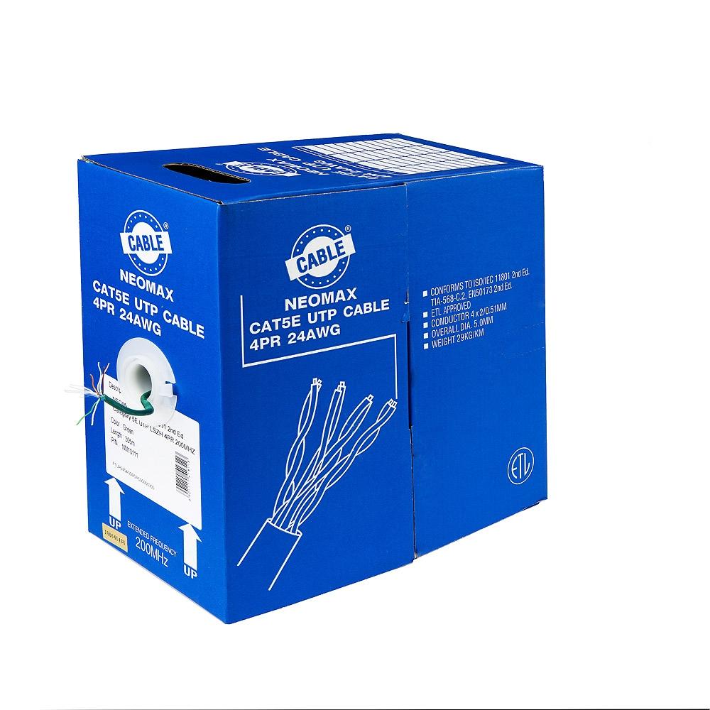 Кабель NEOMAX [NM10111] U/UTP cat.5e 4 пары (305 м) 0.51 мм (24 AWG) (200 Mhz) Медь LSZH