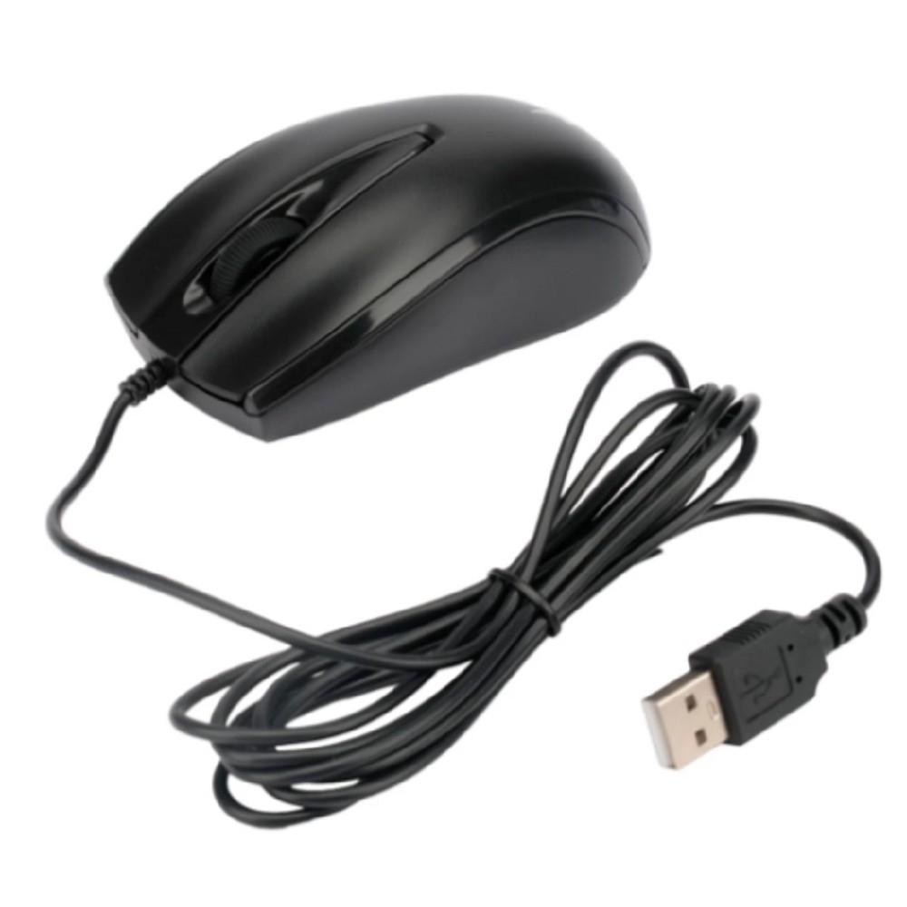 Gembird MOP-110 Black {Мышь, USB, черный, 3 кнопки,  1000 DPI, кабель 1.8м}