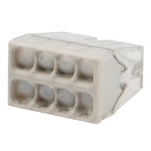 Rexant 07-5230 Экспресс-клемма с пастой   СМК 2273-248, 8-проводная 0.5-2.5 мм?, прозрачная (50 шт./уп.)