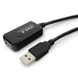 Cablexpert UAE016-BLACK Кабель удлинит. USB 2.0 активный AM/AF, 4.8м, черный, пакет