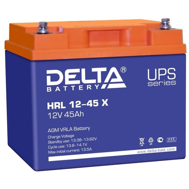 Delta HRL 12-45 X (45А\ч, 12В) свинцово- кислотный  аккумулятор