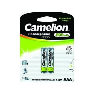 Camelion   AAA- 300mAh Ni-Cd BL-2 (NC-AAA300BP2, аккумулятор,1.2В) (2 шт. в уп-ке)