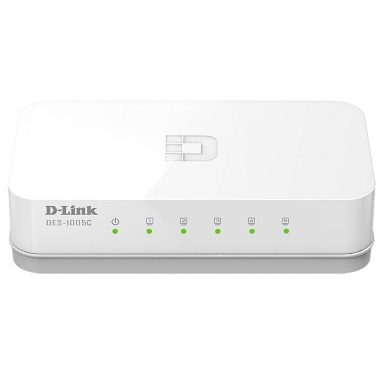 D-Link DES-1005C/B1A  Неуправляемый коммутатор с 5 портами 10/100Base-TX
