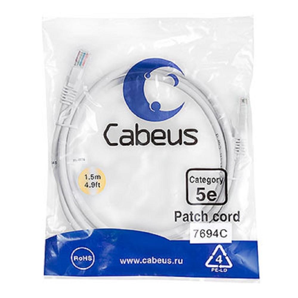 Cabeus PC-UTP-RJ45-Cat.5e-1.5m-WH-LSZH