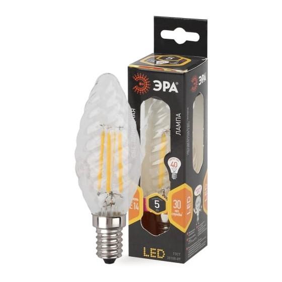 ЭРА Б0027935 Светодиодная лампа свеча витая F-LED BTW-5w-827-E14