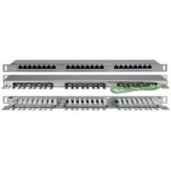 Hyperline PPHD-19-24-8P8C-C5E-SH-110D Патч-панель высокой плотности 19", 0.5U, 24 порта RJ-45, категория 5E, Dual IDC, экранированная