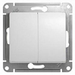 Schneider-electric GSL000151 GLOSSA 2-клавишный ВЫКЛЮЧАТЕЛЬ, сх.5, 10АХ, механизм, БЕЛЫЙ