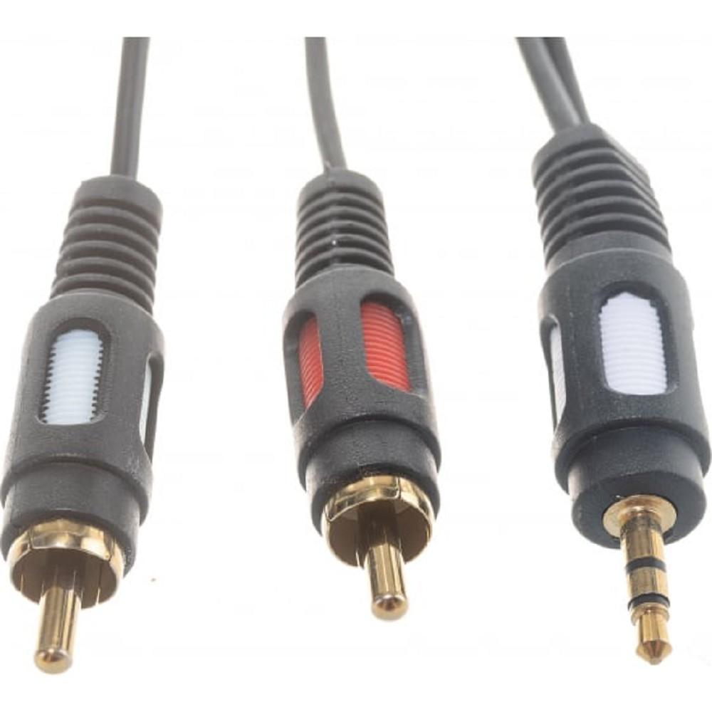 Rexant (17-4234) Шнур Стерео 3,5мм - 2 RCA, 3м, Gold