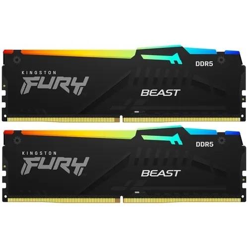 Kingston 32GB 6000MT/s DDR5 CL40 DIMM (Kit of 2) FURY Beast RGB [KF560C40BBAK2-32]