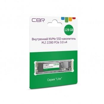 CBR SSD-128GB-M.2-LT22, Внутренний SSD-накопитель, серия "Lite", 128 GB, M.2 2280, PCIe 3.0 x4, NVMe 1.3, SM2263XT, 3D TLC NAND, R/W speed up to 1800/550 MB/s, TBW (TB) 64