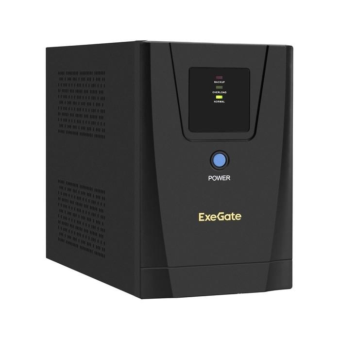 Exegate EX292802RUS ИБП ExeGate SpecialPro UNB-1600.LED.AVR.2SH.3C13.USB <1600VA/950W, LED, AVR, 2*Schuko+3*C13, USB,съемн.кабель, металлический корпус, Black>