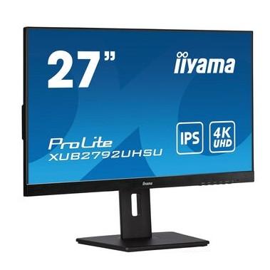 LCD IIYAMA 27" XUB2792UHSU-B5 {IPS 3840x2160 75Hz 4ms 178/178 350cd 1000:1 10bit(8bit+FRC) DVI HDMI2.0 DisplayPort1.2 2xUSB3.0 2x2W Pivot VESA}