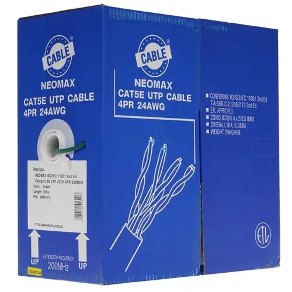 Кабель NEOMAX [NM10111] U/UTP cat.5e 4 пары (305 м) 0.51 мм (24 AWG) (200 Mhz) Медь LSZH