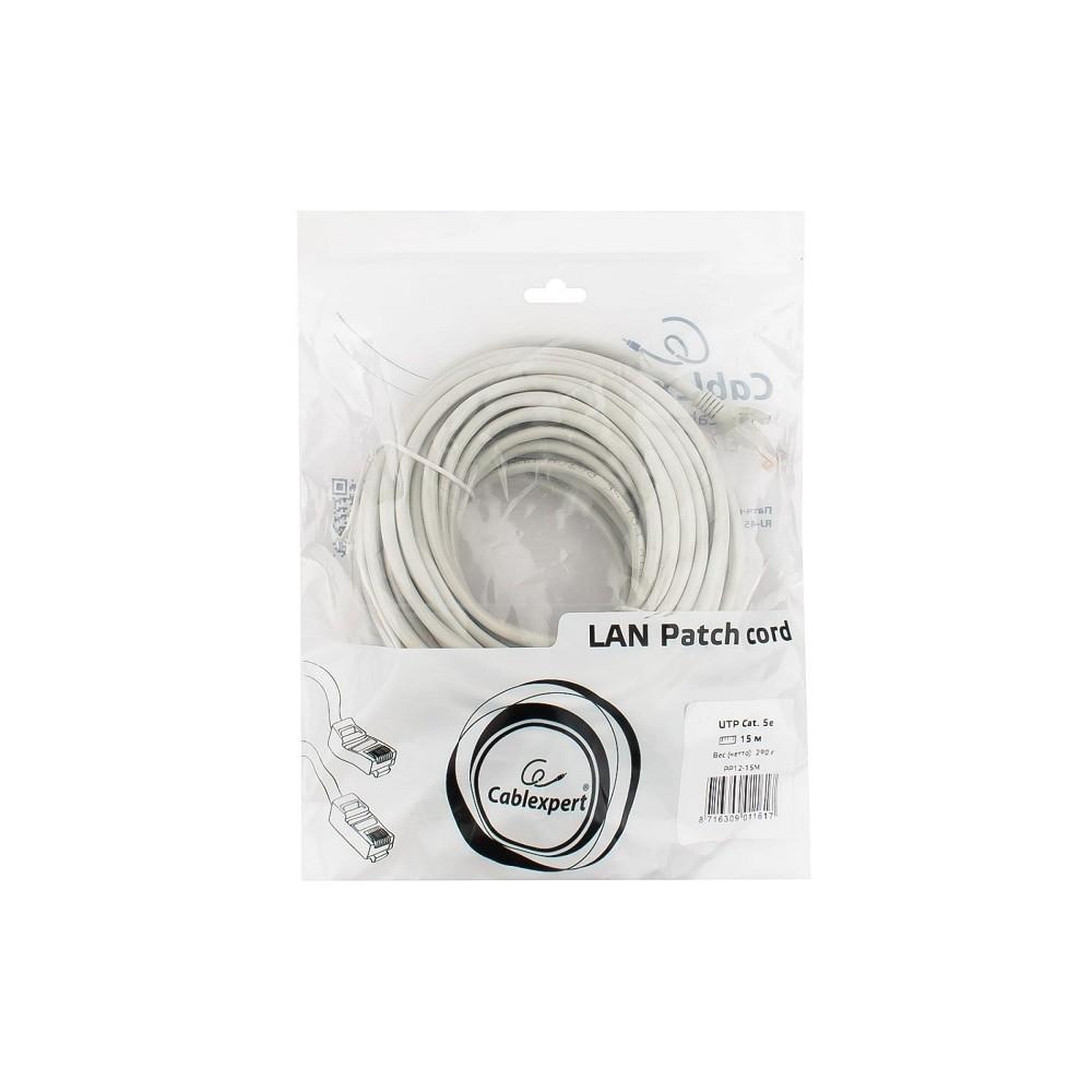 Cablexpert Патч-корд UTP PP12-15M кат.5e, 15м, литой, многожильный (серый)
