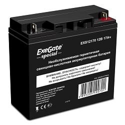 Exegate ES255177RUS Аккумуляторная батарея DTM 1217 (12V 17Ah, клеммы F3 (болт М5 с гайкой))