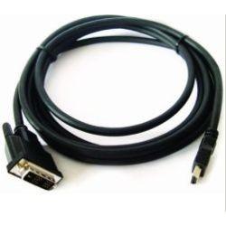 Кабель HDMI-DVI Cablexpert, 1.8м, 19M/19M, single link, черный, позол.разъемы, экран [CC-HDMI-DVI-6]