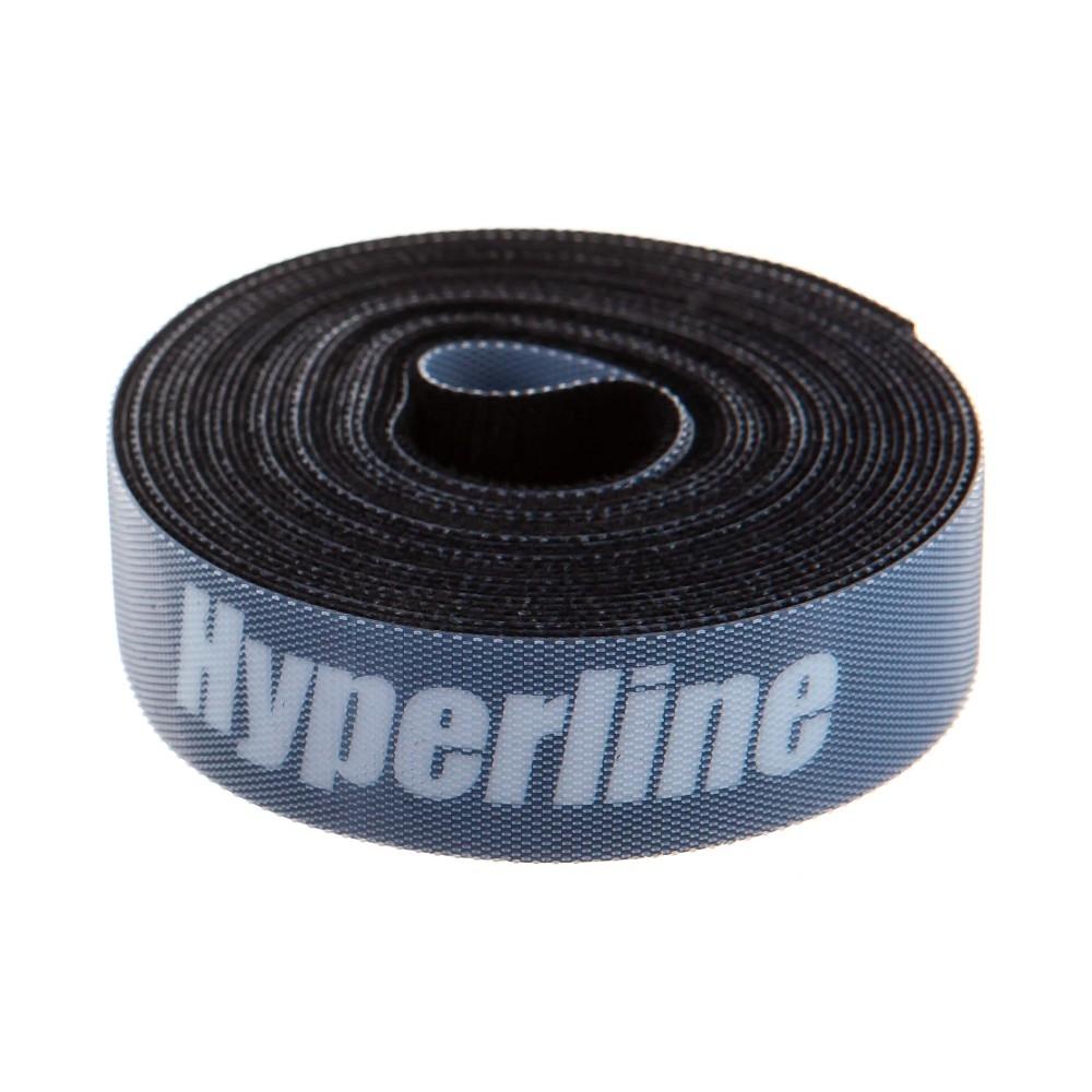 Hyperline WASNR-5x25-BK Лента (липучка) в рулоне, ширина 25 мм, длина 5 м, черная