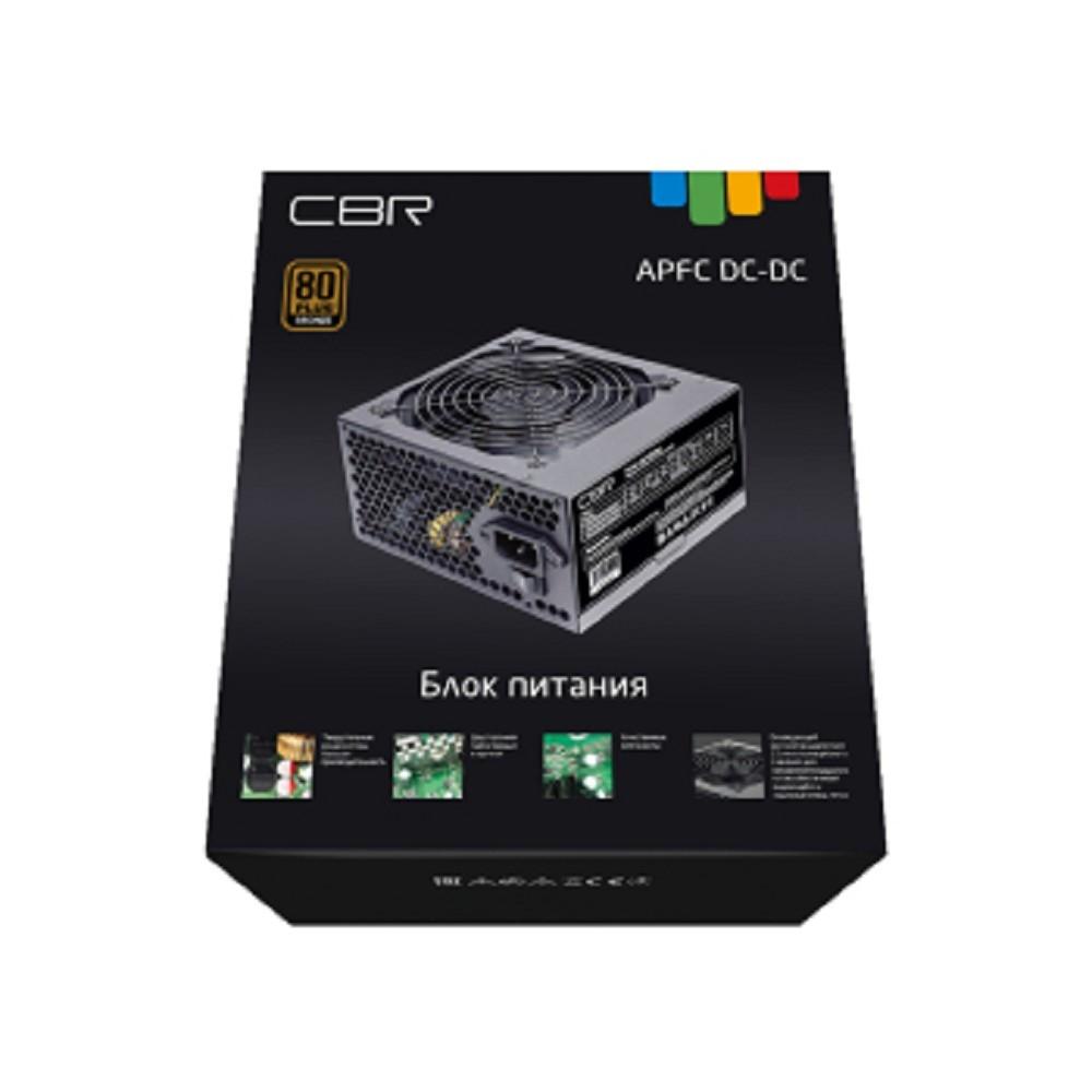 Блок питания CBR ATX 400W 80+ Bronze, DC-DC, APFC, 0.6mm, 20+4pin, 1*8-pin(4+4P), 1*6+2pin, 4*SATA, 2*IDE, 12cm fan, 1.5м кабель питания, черный [PSU-ATX400-12GM] BOX