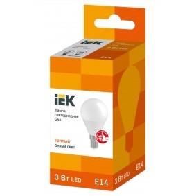 Iek LLE-G45-3-230-30-E14 Лампа светодиодная ECO G45 шар 3Вт 230В 3000К E14 IEK