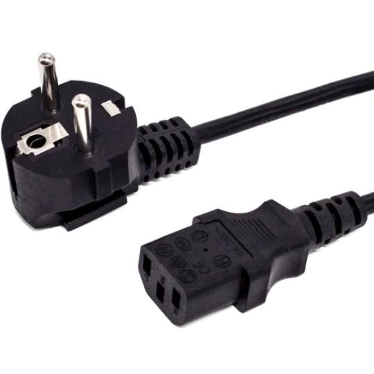 Кабель питания Filum ПВС-АП 3x0.75 CEE 7/7(Schuko) угловая  - C13, 220/250В, 10А, чёрный, 1.8м