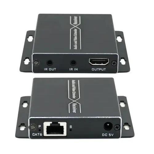 ORIENT VE045IR-2.0, HDMI 4K extender (Tx+Rx), активный удлинитель до 60 м по витой паре Cat6, HDMI 2.0, 4K@60Hz, HDCP2.2, дополнительный выход HDMI, передача ИК (33167)