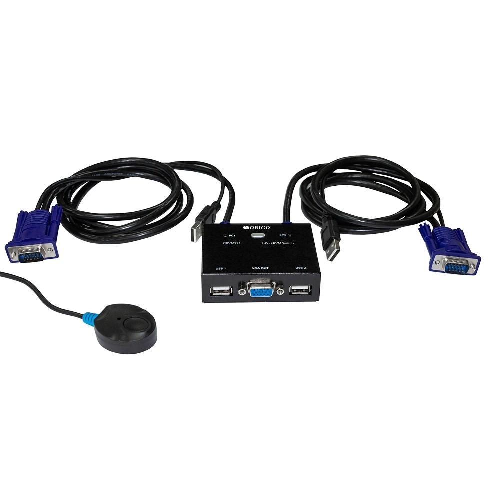 ORIGO OKVM221/A1A 2-портовый KVM-переключатель с портами VGA и USB