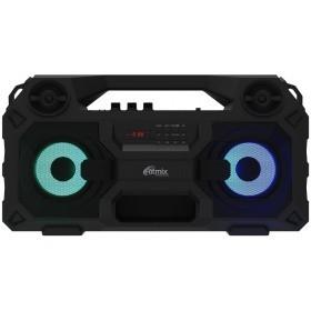 RITMIX SP-690B black {Jack 6.3 мм c функцией ЭХО, дисплей: LED, эквалайзер, RGB-подсветка, до 8 часов, 2000 мАч, 7.4 В, microUSB DC 5В 2A, 46 ? 24.3 ? 17.5 см, пластик, черный}