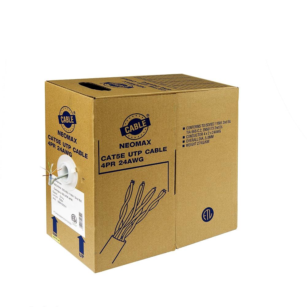 Кабель NEOMAX [NM10001] U/UTP cat.5e 4 пары (305 м) 0.486 мм (24 AWG) Медь PVC jacket