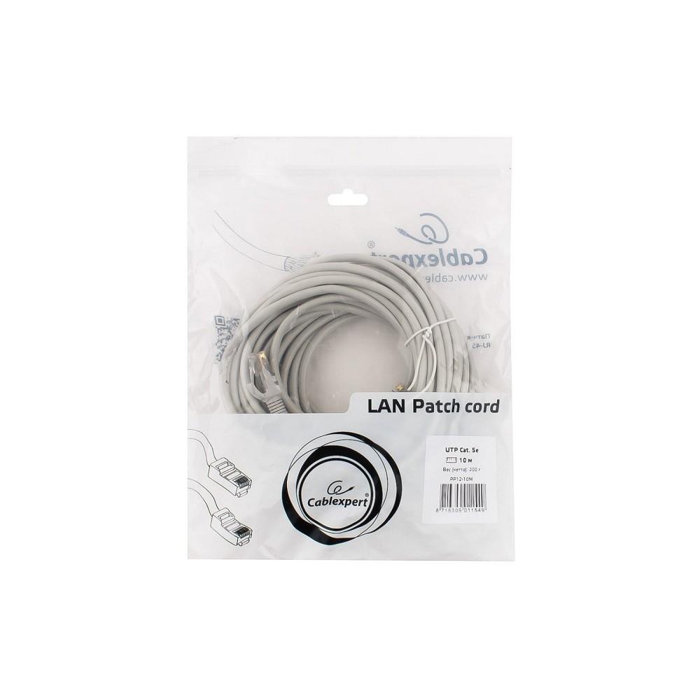 Cablexpert Патч-корд UTP PP12-10M кат.5e, 10м, литой, многожильный (серый)