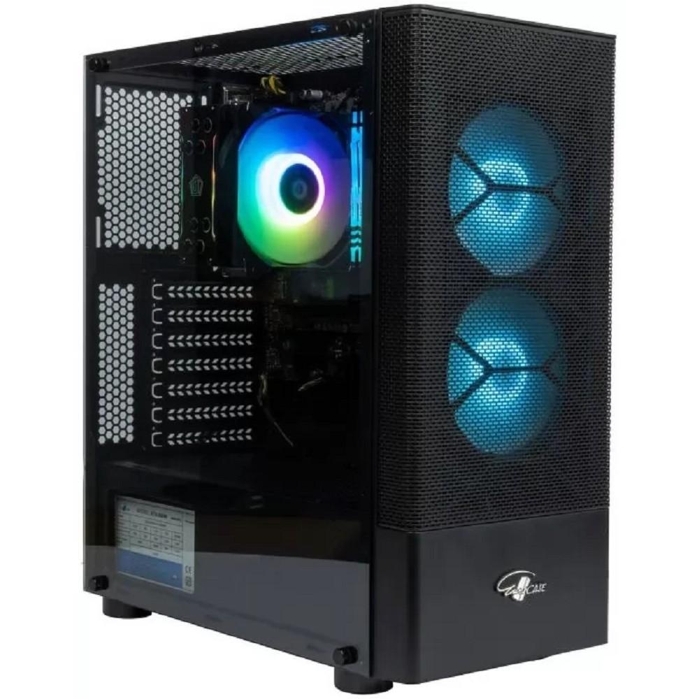 Eurocase 00-00883378 Корпус Midtower ATX B02RGB черный, без БП, RGB, закаленное стекло, USB3.0