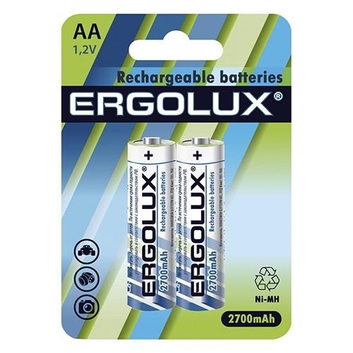 Ergolux AA-2700mAh Ni-Mh BL-2 (NHAA2700BL2, аккумулятор,1.2В)  (2 шт. в уп-ке)