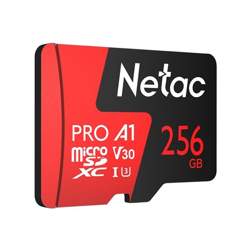 Micro SecureDigital 256GB Netac microSDXC Class10 Netac NT02P500PRO-256G-R P500 Extreme Pro + adapter