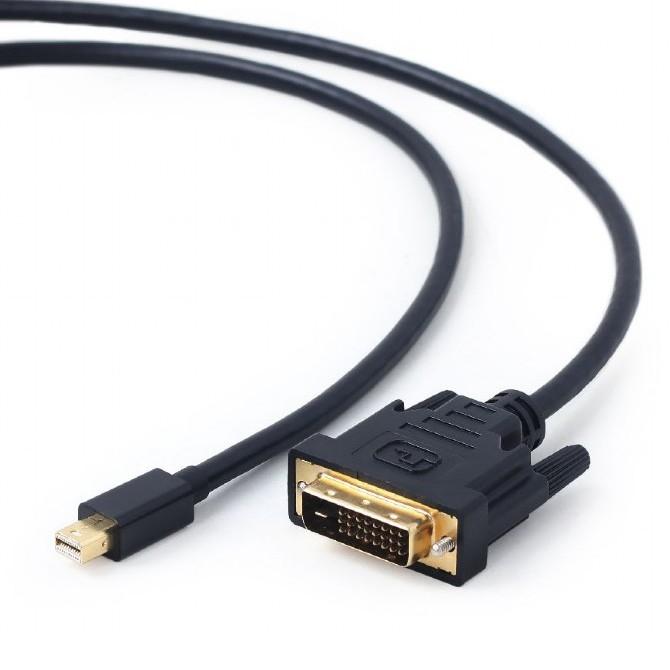 Cablexpert Кабель mDP-DVI, 20M/25M, 1.8м, черный, позол.разъемы, пакет (CC-mDPM-DVIM-6)