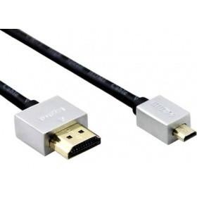 VCOM Кабель HDMI-19M --MicroHDMI-19M ver 2.0+3D/Ethernet,1m метал разъемы VCOM <CG506AD-1M>