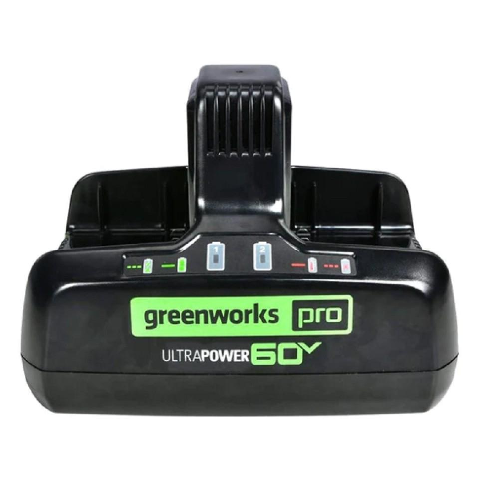 Greenworks Быстрое зарядное устройство для двух аккумуляторов G60DC10, 60V, 10А [2954407]