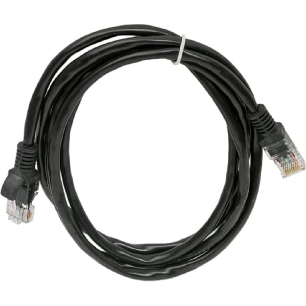Патч-корд UTP Cablexpert PP12-1.5M/BK кат.5e, 1.5м, литой, многожильный (чёрный)