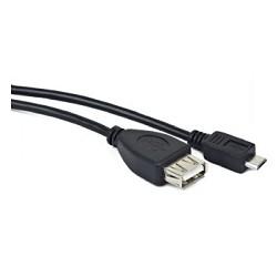Gembird/Cablexpert A-OTG-AFBM-001 AF/MicroBM, Кабель USB 2.0 OTG  , 0.15м, пакет