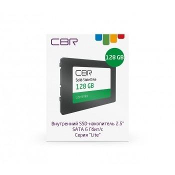 CBR SSD-128GB-2.5-LT22, Внутренний SSD-накопитель, серия "Lite", 128 GB, 2.5", SATA III 6 Gbit/s, SM2259XT, 3D TLC NAND, R/W speed up to 550/520 MB/s, TBW (TB) 64